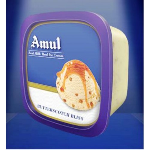 Amul Real Ice Cream - Butterscotch Bliss