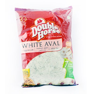 Double Horse Aval - White