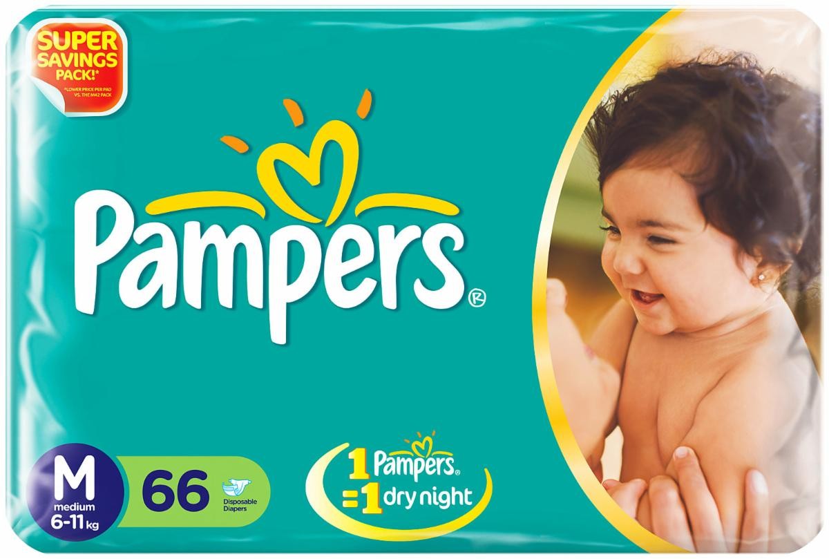 Pampers Disposable Diapers - Medium (6-11 kgs)
