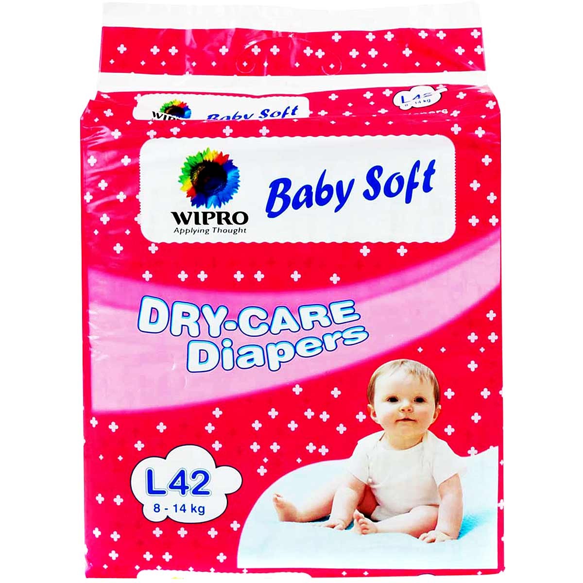 Wipro Baby Soft Dry Care Diapers - Large 8-14 kg