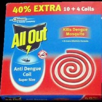 All Out Anti Dengue Coil Super Size 14 Coils