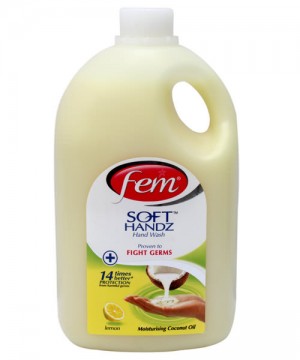 Fem Soft Handz Hand Wash - Lemon with Moisturing Coconut Oil