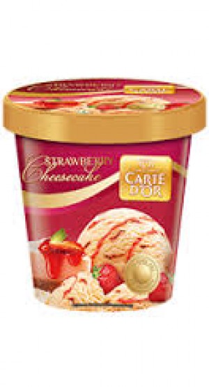 Kwality Walls Carte D'OR Ice Cream - Strawberry Cheesecake