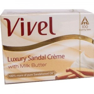 Vivel Bathing Soap - Luxury Sandal Creme (with Milk Butter) (3 X 75 gm pack)
